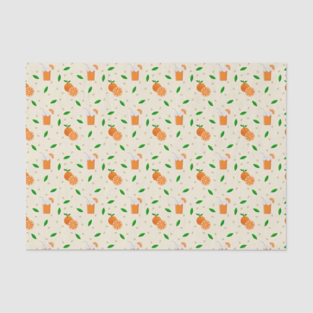 Papel de tono de ajuste de regalo con tema naranja (Anverso)