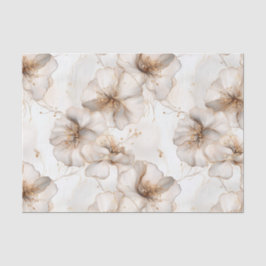 Papel de tono de descomposición de flores de tinta