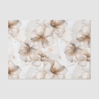 Papel de tono de descomposición de flores de tinta