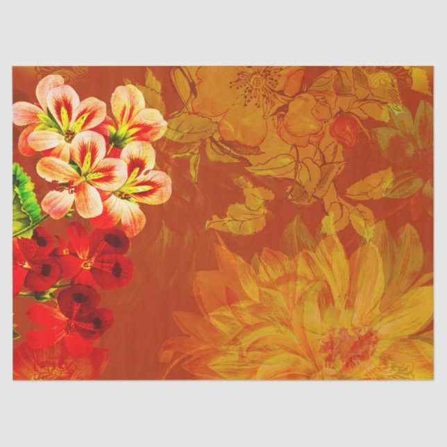 Papel de tono de descomposición de grifo floral (Anverso)