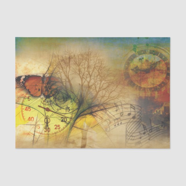 Papel de tono de descomposición de mariposa del re (Anverso)