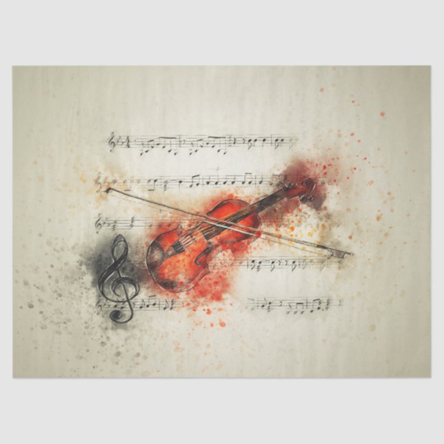 Papel de tono de descomposición del violín de la m (Anverso)