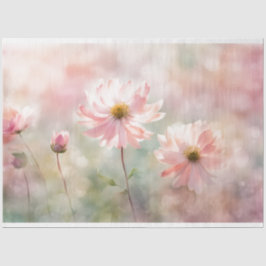 Papel de tono de descomposición floral rosa