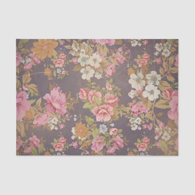 Papel de tono de descomposición floral vintage (Anverso)