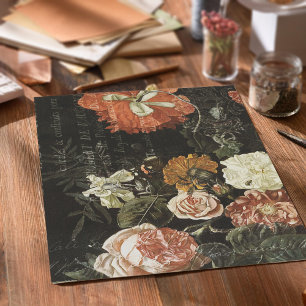 Papel de tono de descomposición floral vintage