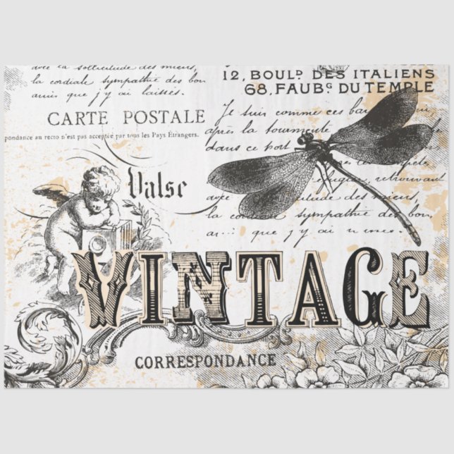 Papel de tono de descomposición - libélula (Anverso)