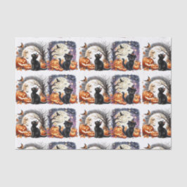 Papel de tono de desconchado de gato negro de Hall