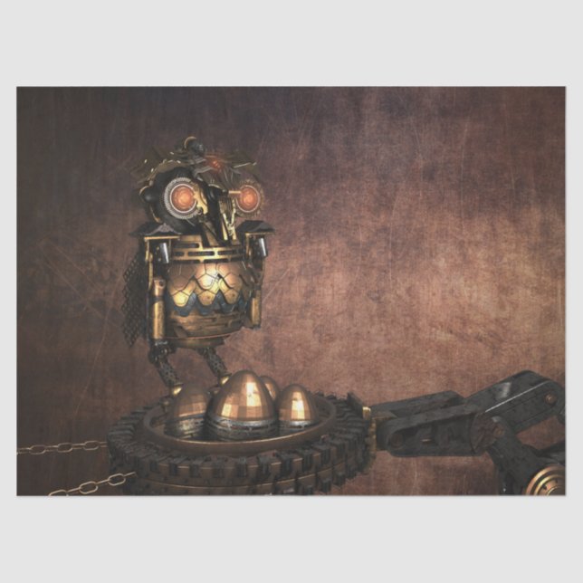 Papel de tono de desconexión de búho Steampunk (Anverso)