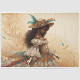 Papel de tono de desconexión victoriano afroameric