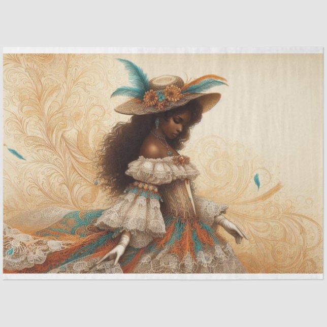 Papel de tono de desconexión victoriano afroameric (Anverso)