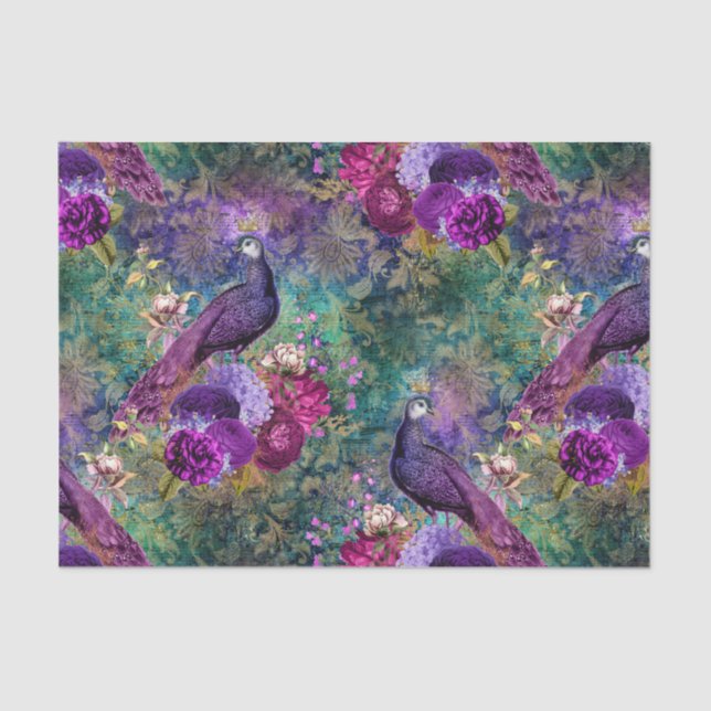 Papel de tono de deshielo de pavo real (Anverso)