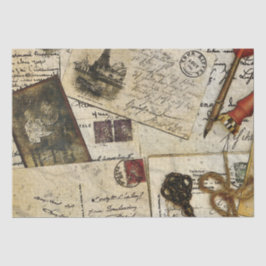 Papel de tono de deshielo del viejo correo vintage