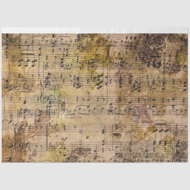 Papel de tono de deshielo floral de la música eco- (Anverso)