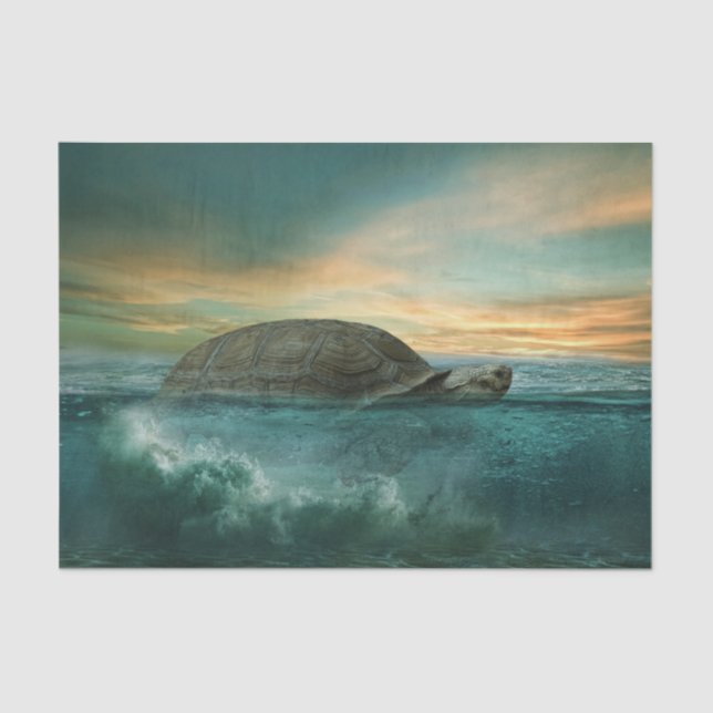 Papel de tono de deshielo gigante de tortuga marin (Anverso)