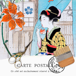 Papel de tono de desnudo de mujer japonesa vintage
