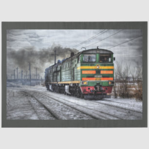 Papel de tono de desunión del tren antiguo 20x30
