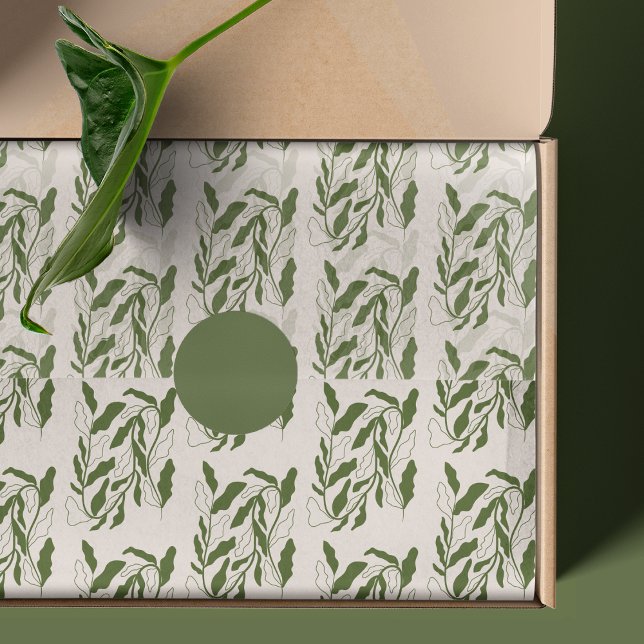 Papel de tono de embalaje de patrón moderno botáni (Subido por el creador)