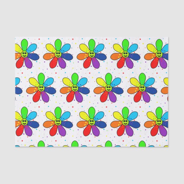 Papel de tono de flor arco iris (Anverso)