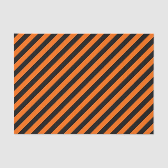 Papel de tono de franjas diagonales naranja/negro (Anverso)