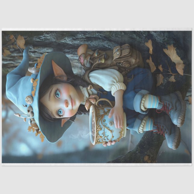 Papel de tono de Gorra azul de píxeles (Anverso)