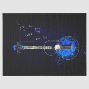 Papel de tono de guitarra azul