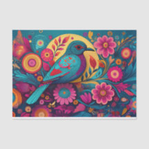 Papel de tono de pájaro para el arte folclórico