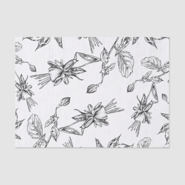 Papel de tono de patrón floral (Anverso)