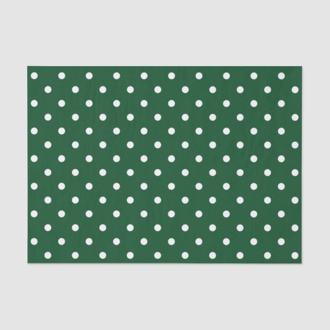Papel de tono de puntos de polka verde (Anverso)