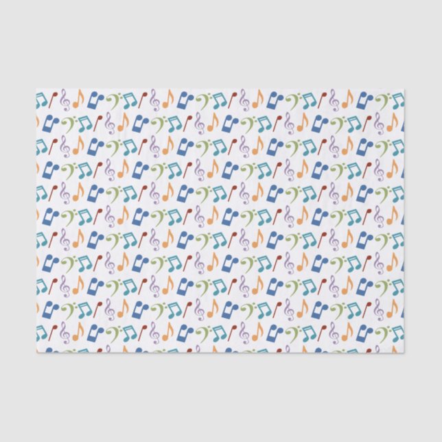 Papel de tono de Rainbow Music Notes (Anverso)