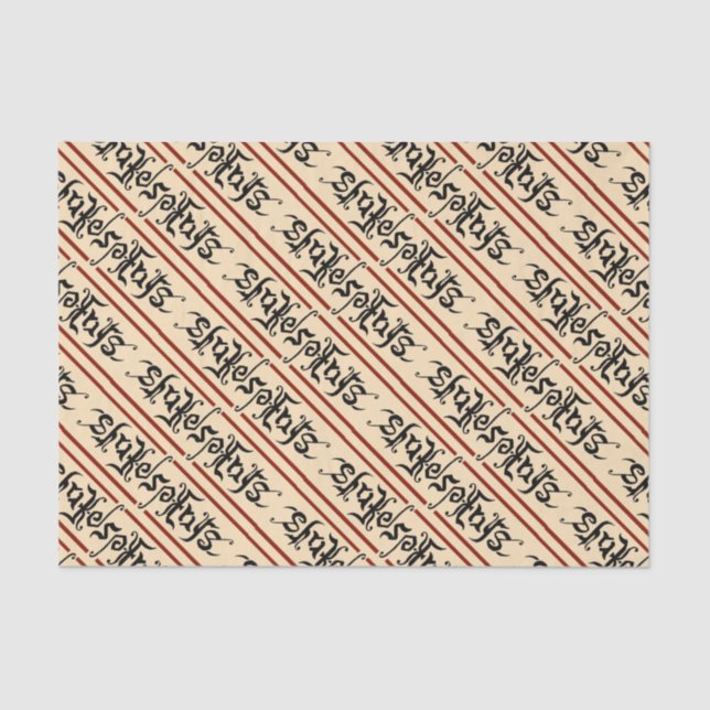 Papel de tono de Shakespeare Ambigram (Anverso)