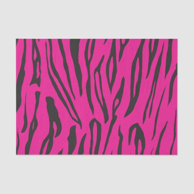 Papel de tono de tigre rosa y negro de bonito (Anverso)