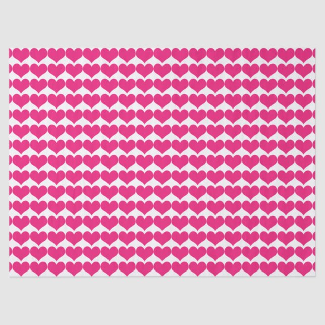 Papel de tono del patrón de corazones rosados (Anverso)