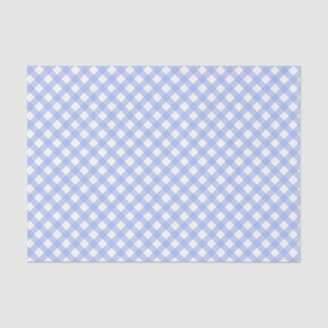 Papel de tono del patrón de Gingham azul para bebé (Anverso)