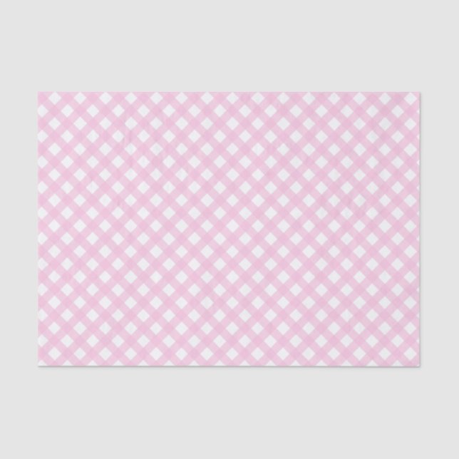 Papel de tono del patrón de Gingham rosa suave (Anverso)