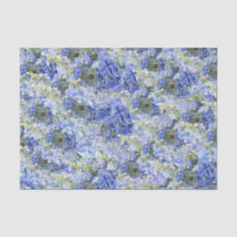 Papel de tono del patrón de hidrángulas azules
