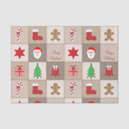 Papel de tono del patrón de navidades - Beige