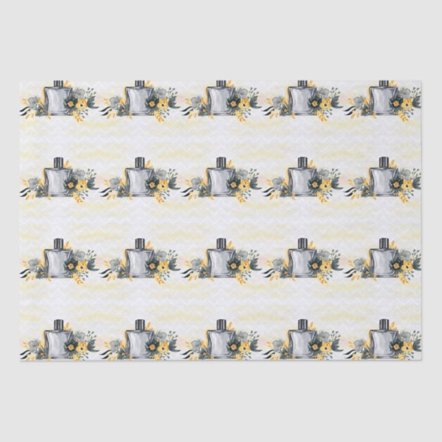 Papel de tono del patrón de perfumes florales (Anverso)