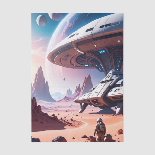 Papel de tono futurista de desconexión de aventura (Anverso)