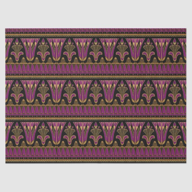 Papel de tono morado y dorado Art Deco (Anverso)