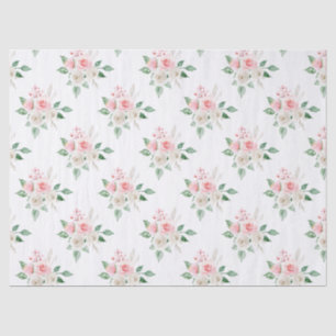 Papel de tono romántico Boda floral blanco