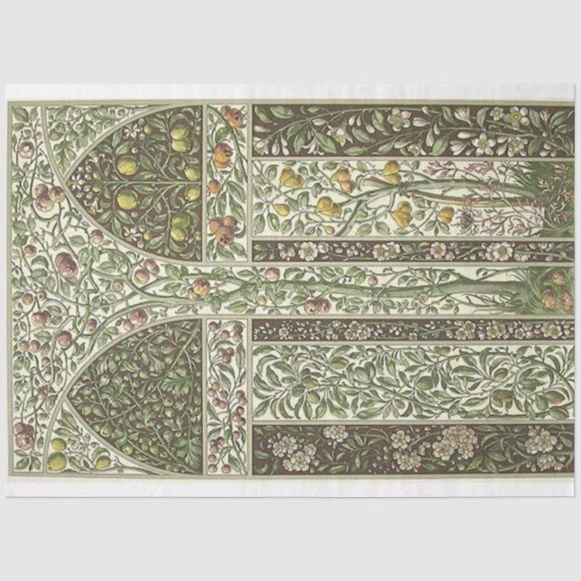 Papel decorativo Art Nouveau de limón (Anverso)