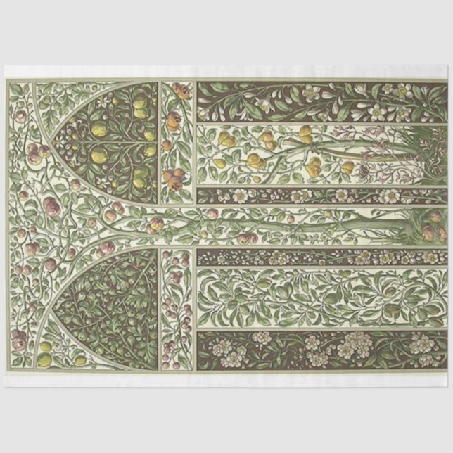 Papel decorativo Art Nouveau de limón (Anverso)