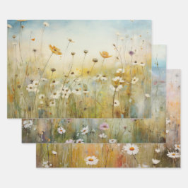 PAPEL DECORATIVO DE FLORES SALVAJES EN CAMPO