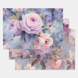 PAPEL DECORATIVO DE LOS ROSAS DE PASTEL ROMÁNTICO