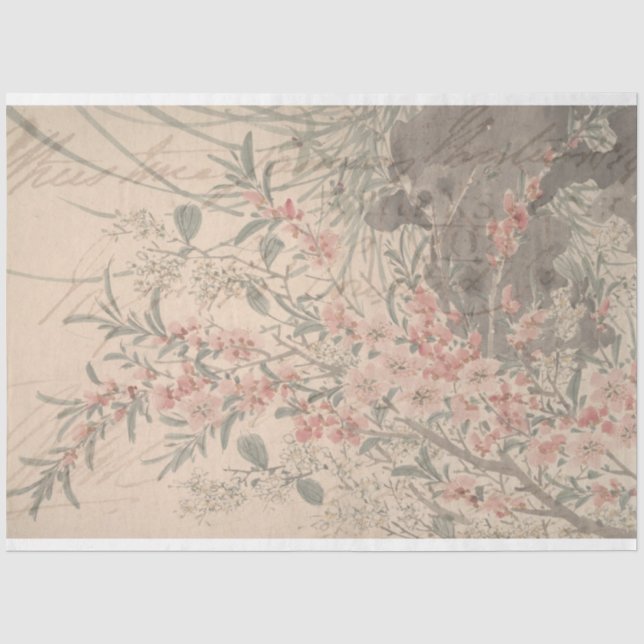 Papel decorativo de muebles de época floral (Anverso)