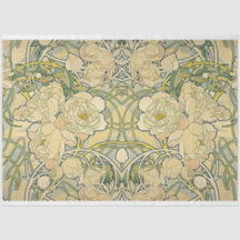 Papel decorativo floral Art Nouveau