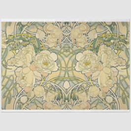 Papel decorativo floral Art Nouveau