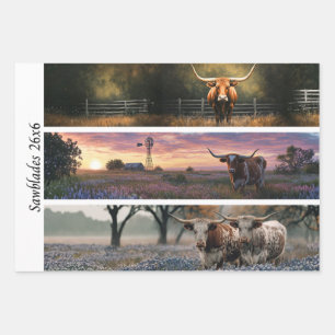 Papel decoupage Longhorn Wester Hojas de sierra