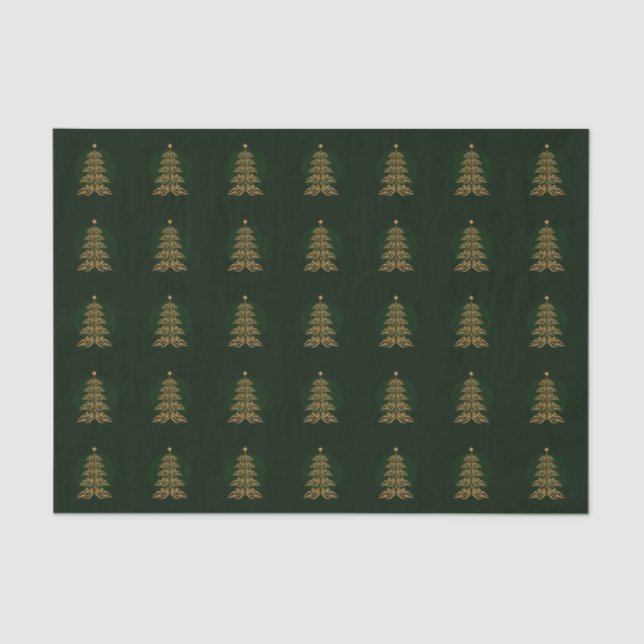 Papel del árbol de Navidad de la Campana Verde (Anverso)