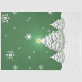 Papel del árbol de Navidad verde